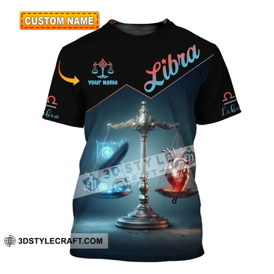 Unisex Shirt - Custom Name Shirt Libra style option 1
