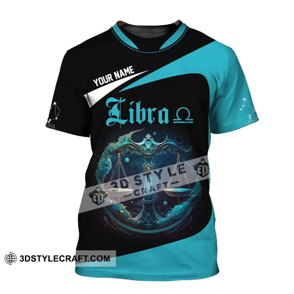 Unisex Shirt Custom Name Libra Zodiac Polo Long Sleeve Apparel Gift For T-Shirt / S T-Shirt