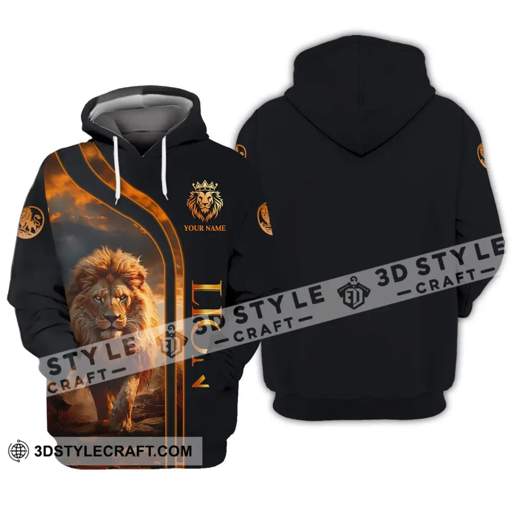 Unisex Shirt - Custom Name Lion Hoodie / S T-Shirt