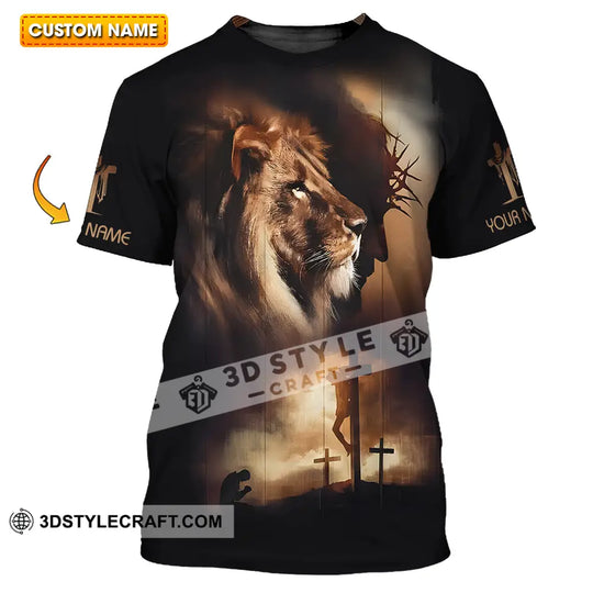 Unisex Shirt - Custom Name Shirt Lion Jesus style option 1