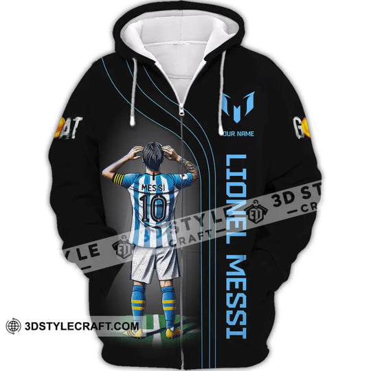 Unisex Shirt, Custom Name Lionel Messi Shirt, Football Lover Hoodie Shirt Polo Long Sleeve, Shirt for Lionel Messi Fans style option 3