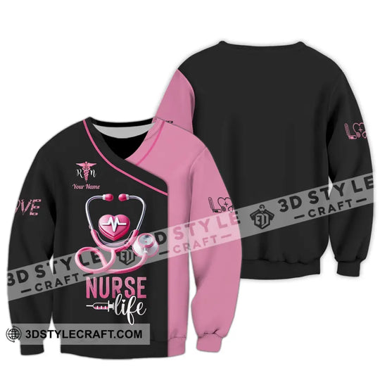 Unisex Shirt - Custom Name Shirt Love Nurse Life style option 2