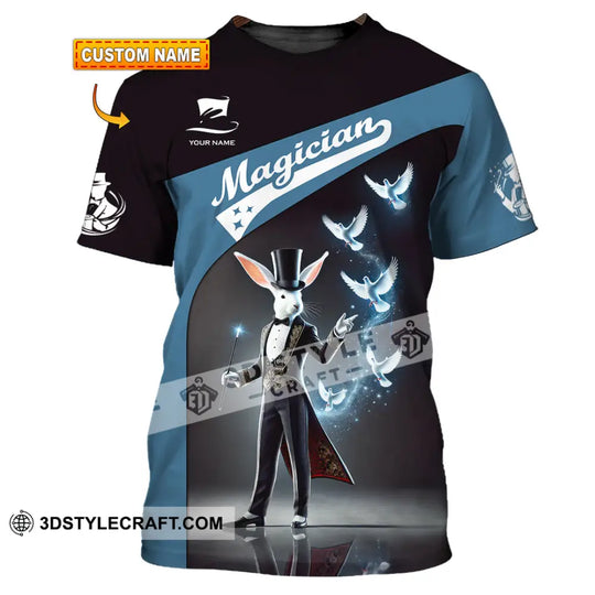 Unisex Shirt, Custom Name Magician Shirt, Magician Long Sleeve Polo Shirt style option 1