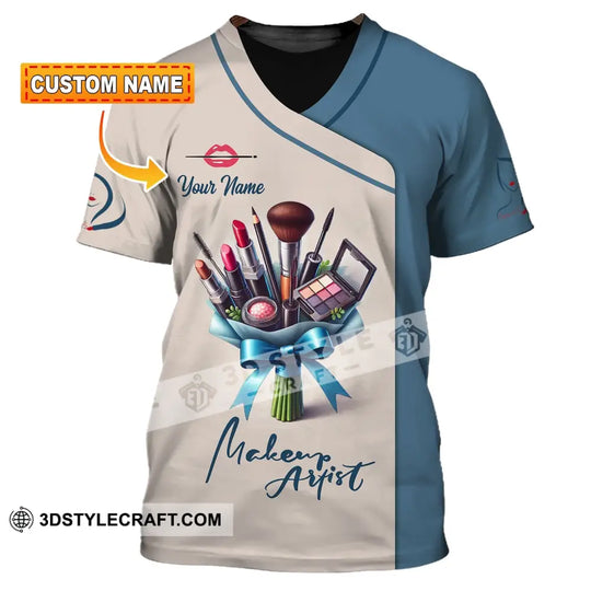 Unisex Shirt, Custom Name Make Up Artist Shirt, Make Up Artist T-Shirt, Make Up Artist Gift style option 1