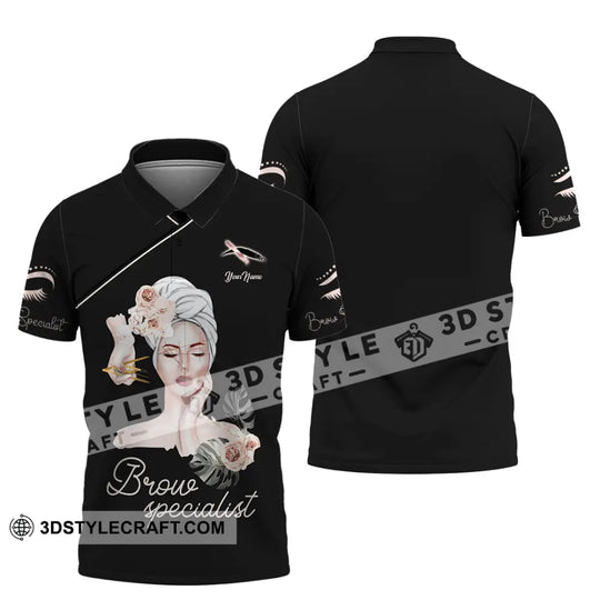 Unisex Shirt, Custom Name Makeup Artist Shirt, Brow Specialist Shirt, Beauty Salon T-Shirt style option 4