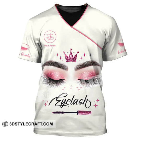 Unisex Shirt, Custom Name Makeup Artist Shirt, Eyelash Extension Shirt, Beauty Salon T-Shirt style option 2