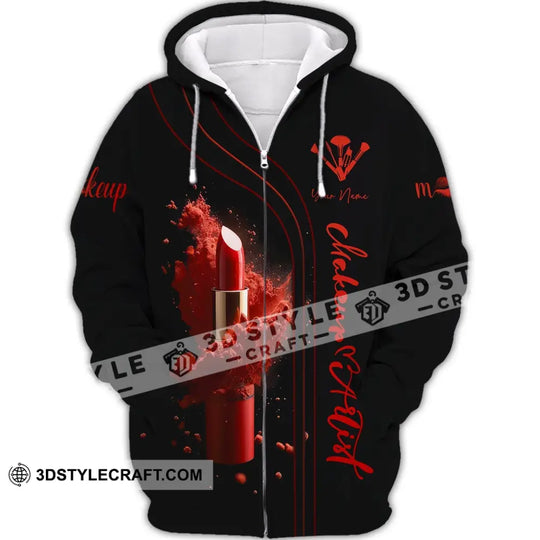 Unisex Shirt, Custom Name Makeup Artist Shirt, Makeup Artist Hoodie Polo Shirt, Gift for Makeup Artist style option 3