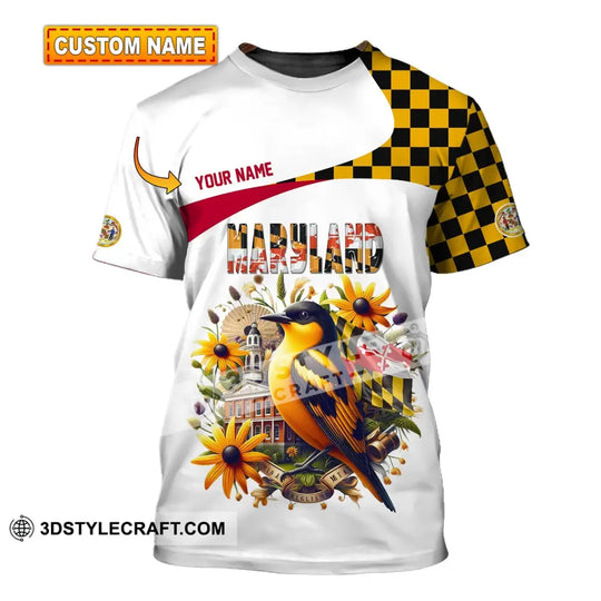 Unisex Shirt, Custom Name Maryland Shirt, Maryland Polo Long Sleeve, Maryland Gift style option 1