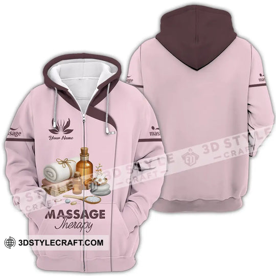 Unisex Shirt - Custom Name Massage Therapist Shirt, Lotus style option 4