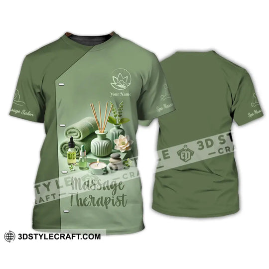 Unisex Shirt, Custom Name Massage Therapist Shirt, Massage Therapist Polo Long Sleeve style option 2