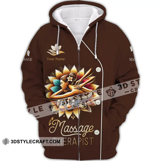 Unisex Shirt, Custom Name Massage Therapist Shirt, Massage Therapist Polo Long Sleeve Shirt style option 3