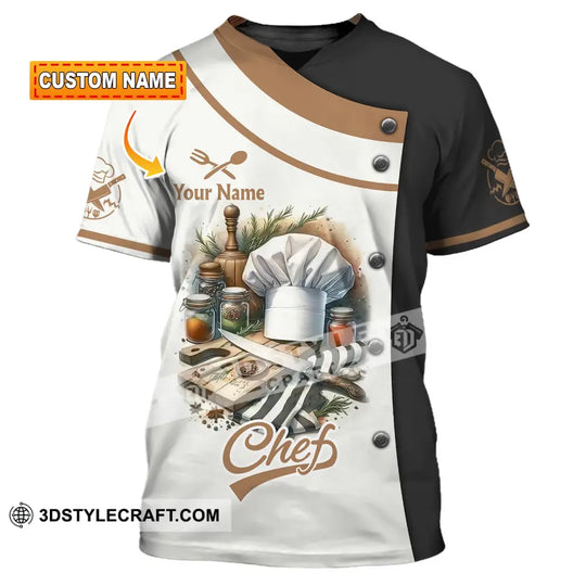 Unisex Shirt, Custom Name Master Chef Shirt, Chef Apparel, Chef Polo Long Sleeve, Cooking Love T-Shirt style option 1