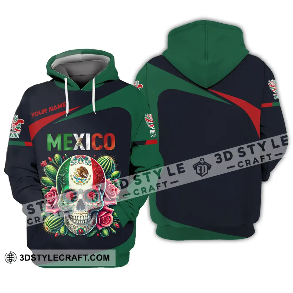 Unisex Shirt Custom Name Mexico Lover Polo Long Sleeve Mexican Gift Hoodie / S T-Shirt