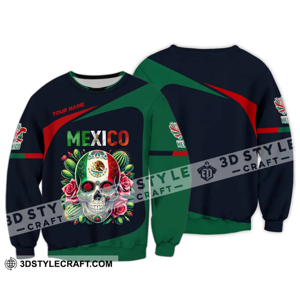 Unisex Shirt Custom Name Mexico Lover Polo Long Sleeve Mexican Gift / S T-Shirt