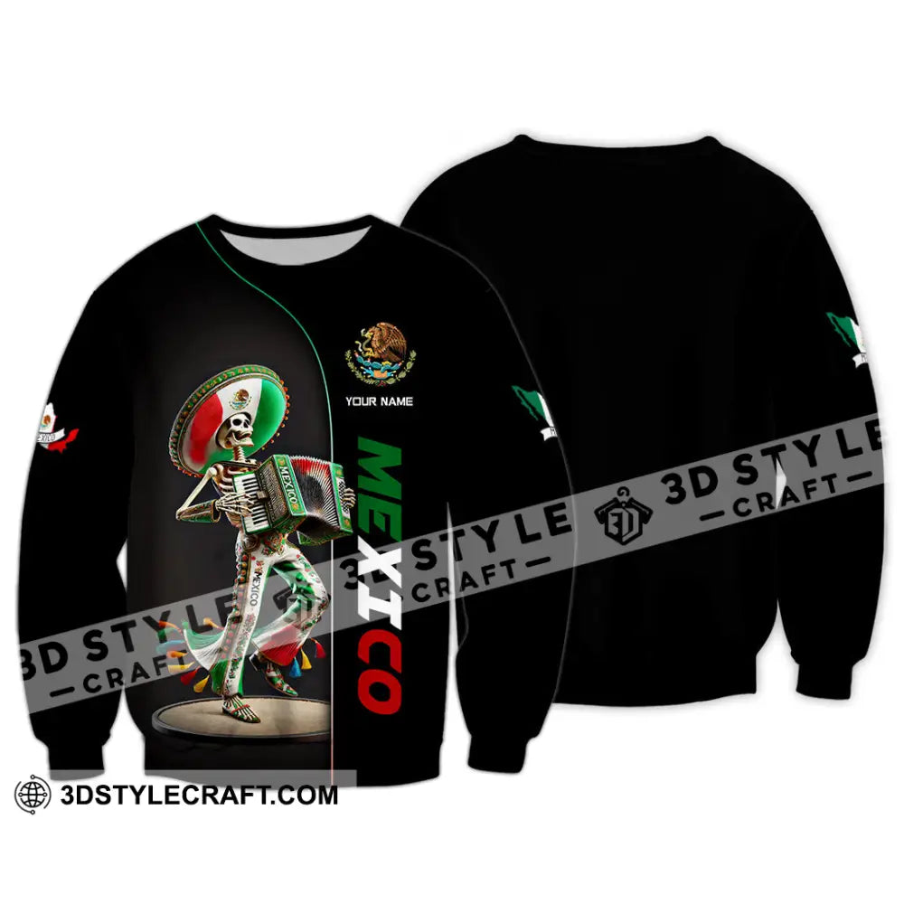 Unisex Shirt Custom Name Mexico Lover Polo Long Sleeve Mexican Gift / S T-Shirt