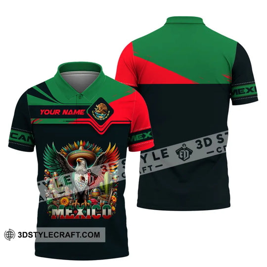 Unisex Shirt, Custom Name Mexico Shirt, Mexico Lover Polo Long Sleeve Shirt, Mexican Gift style option 4