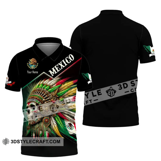 Unisex Shirt, Custom Name Mexico Shirt, Mexico Lover Polo Long Sleeve Shirt, Mexican Gift style option 4