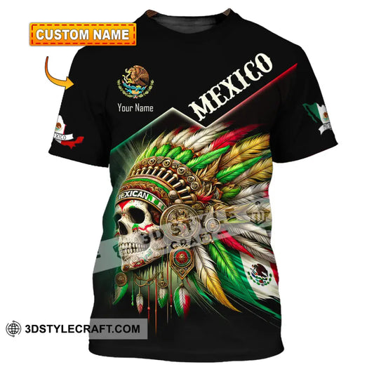 Unisex Shirt Custom Name Mexico Lover Polo Long Sleeve Mexican Gift T-Shirt