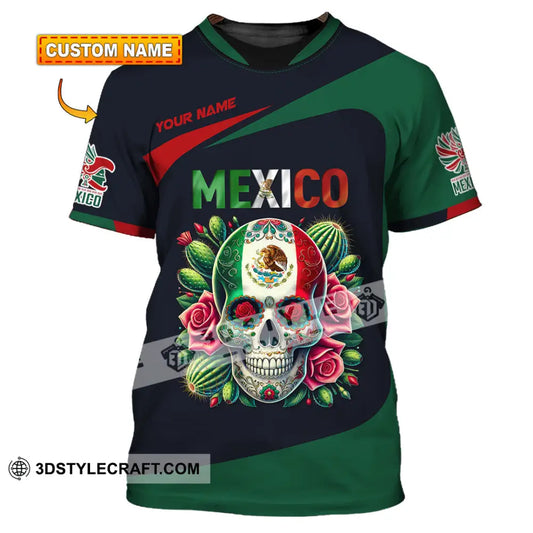 Unisex Shirt Custom Name Mexico Lover Polo Long Sleeve Mexican Gift T-Shirt