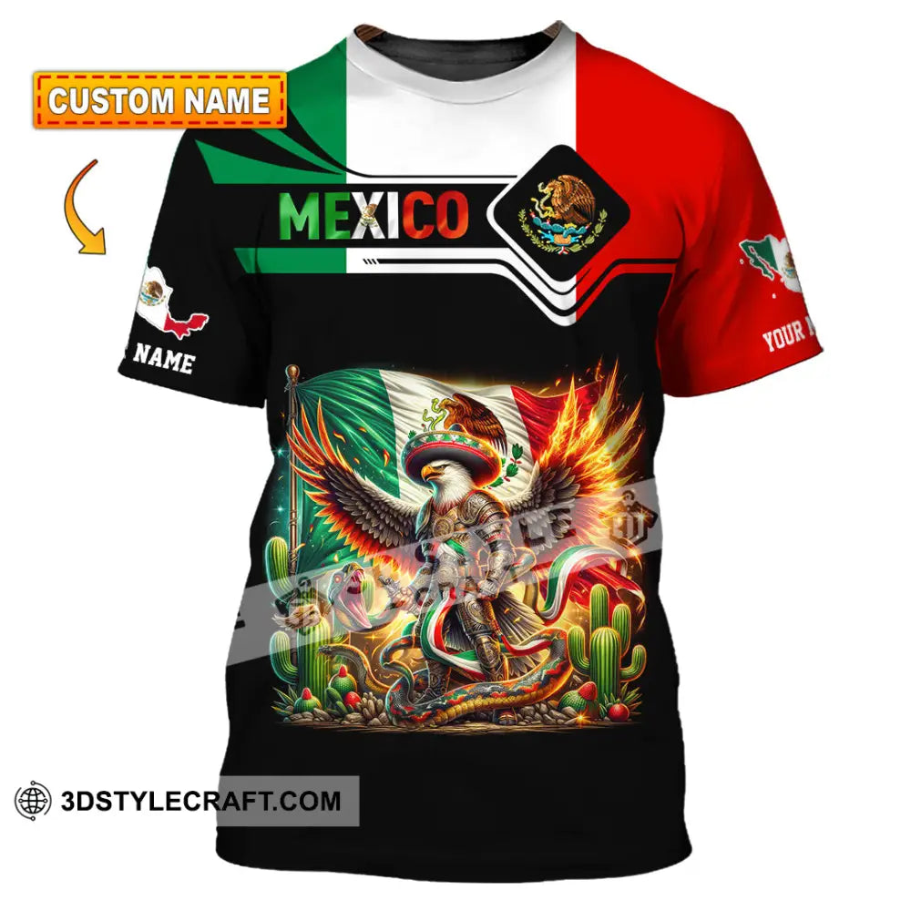 Unisex Shirt Custom Name Mexico Lover Polo Long Sleeve Mexican Gift T-Shirt