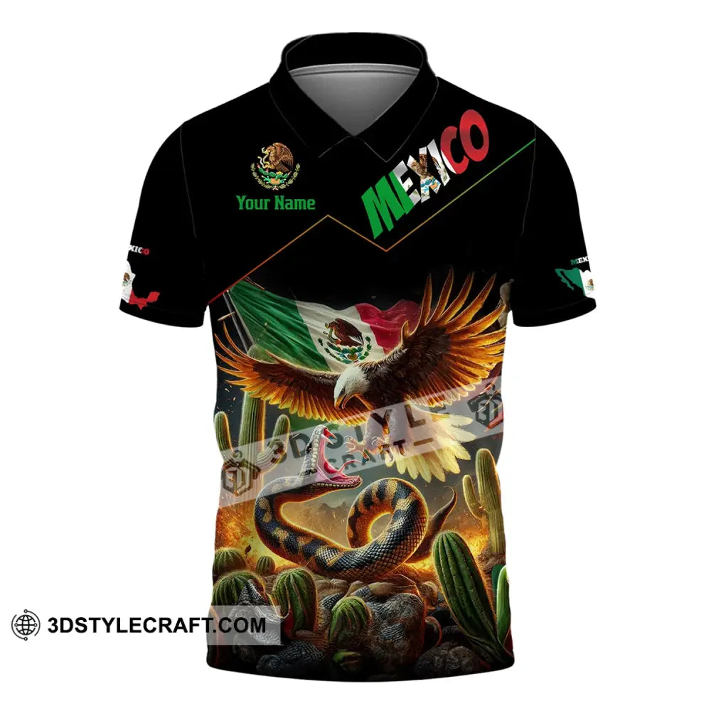 Unisex Shirt Custom Name Mexico Polo Long Sleeve Gift / S T-Shirt