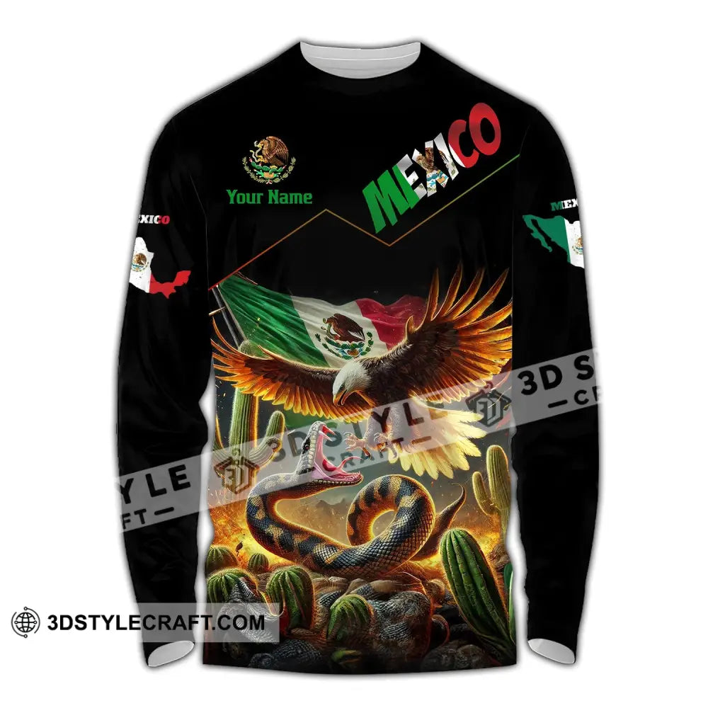 Unisex Shirt Custom Name Mexico Polo Long Sleeve Gift / S T-Shirt