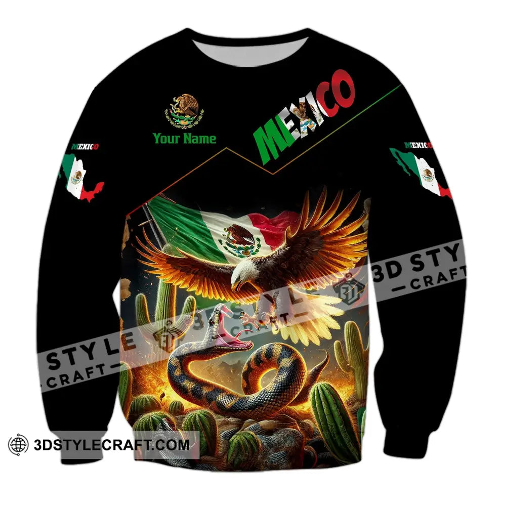 Unisex Shirt Custom Name Mexico Polo Long Sleeve Gift / S T-Shirt