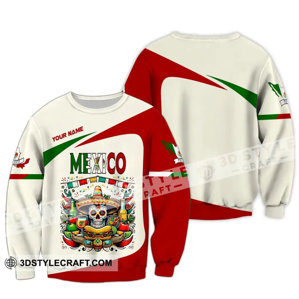 Unisex Shirt Custom Name Mexico Polo Long Sleeve Gift / S T-Shirt