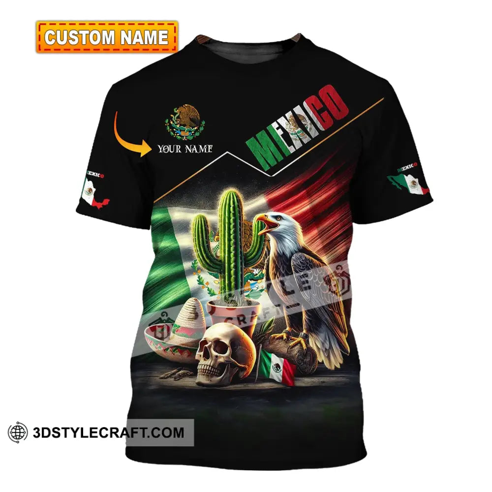 Unisex Shirt Custom Name Mexico Polo Long Sleeve Gift T-Shirt