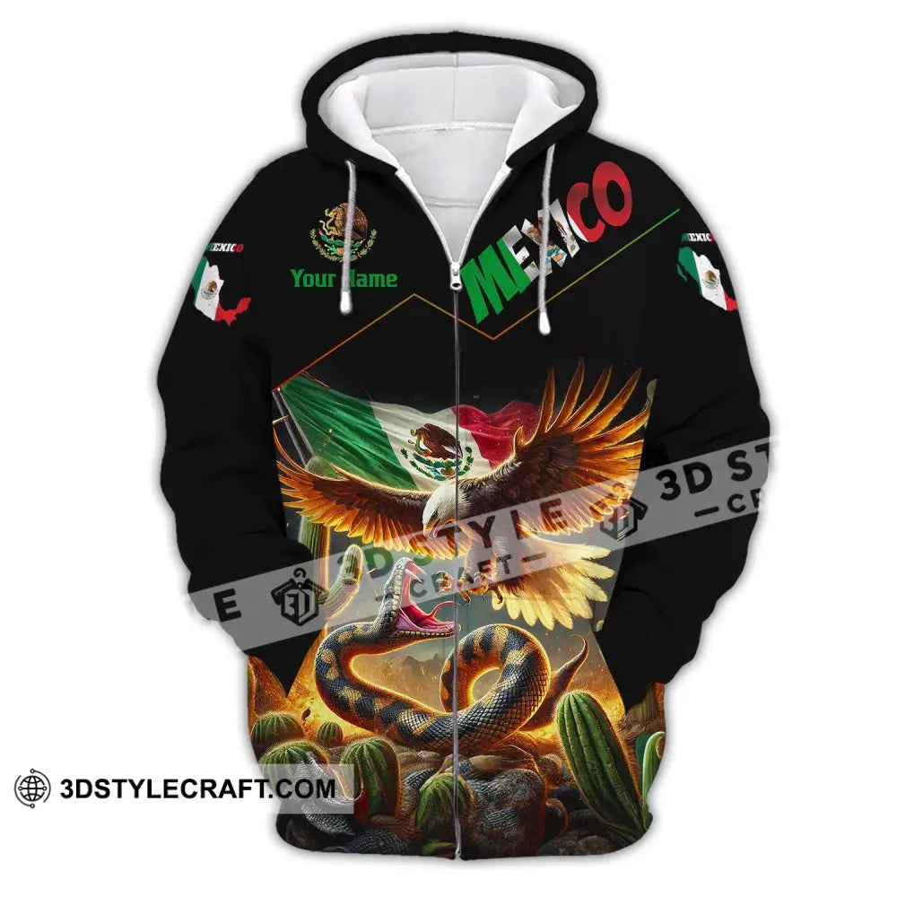 Unisex Shirt Custom Name Mexico Polo Long Sleeve Gift Zipper Hoodie / S T-Shirt