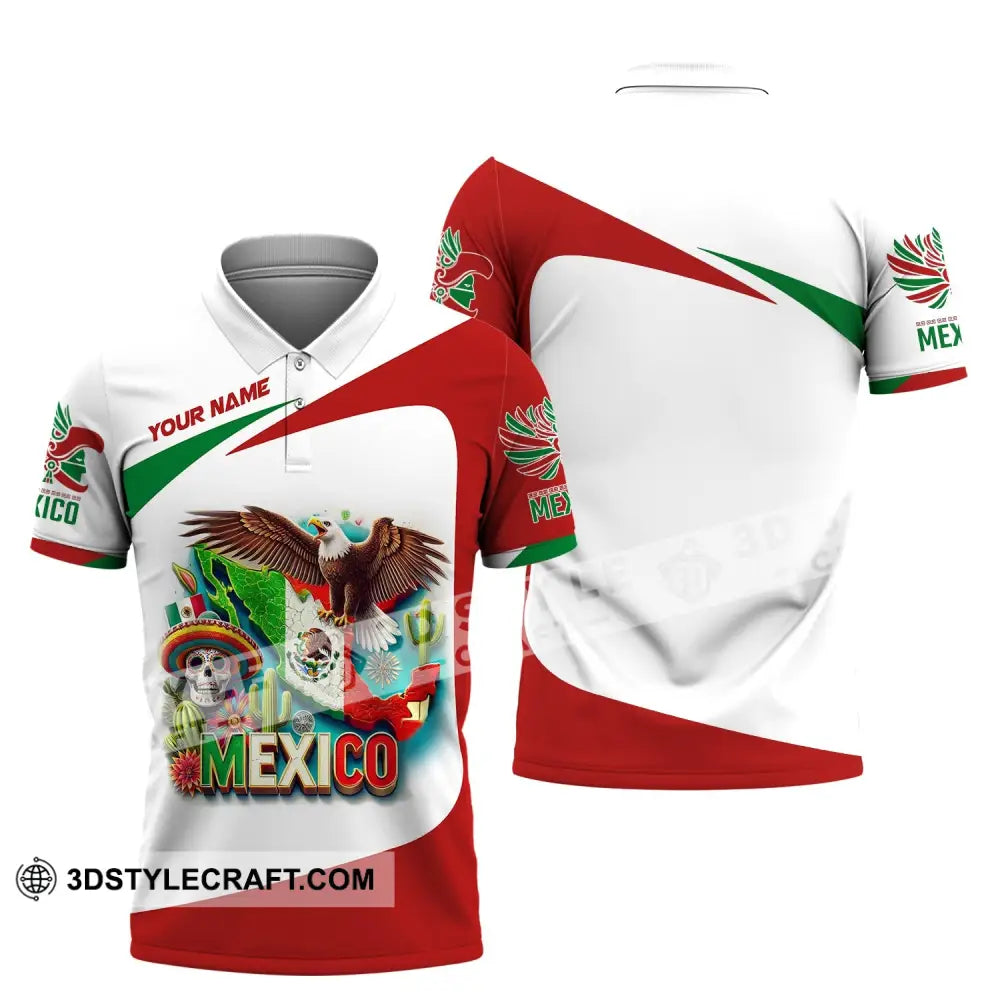 Unisex Shirt Custom Name Mexico Proud Polo Long Sleeve Gift / S T-Shirt