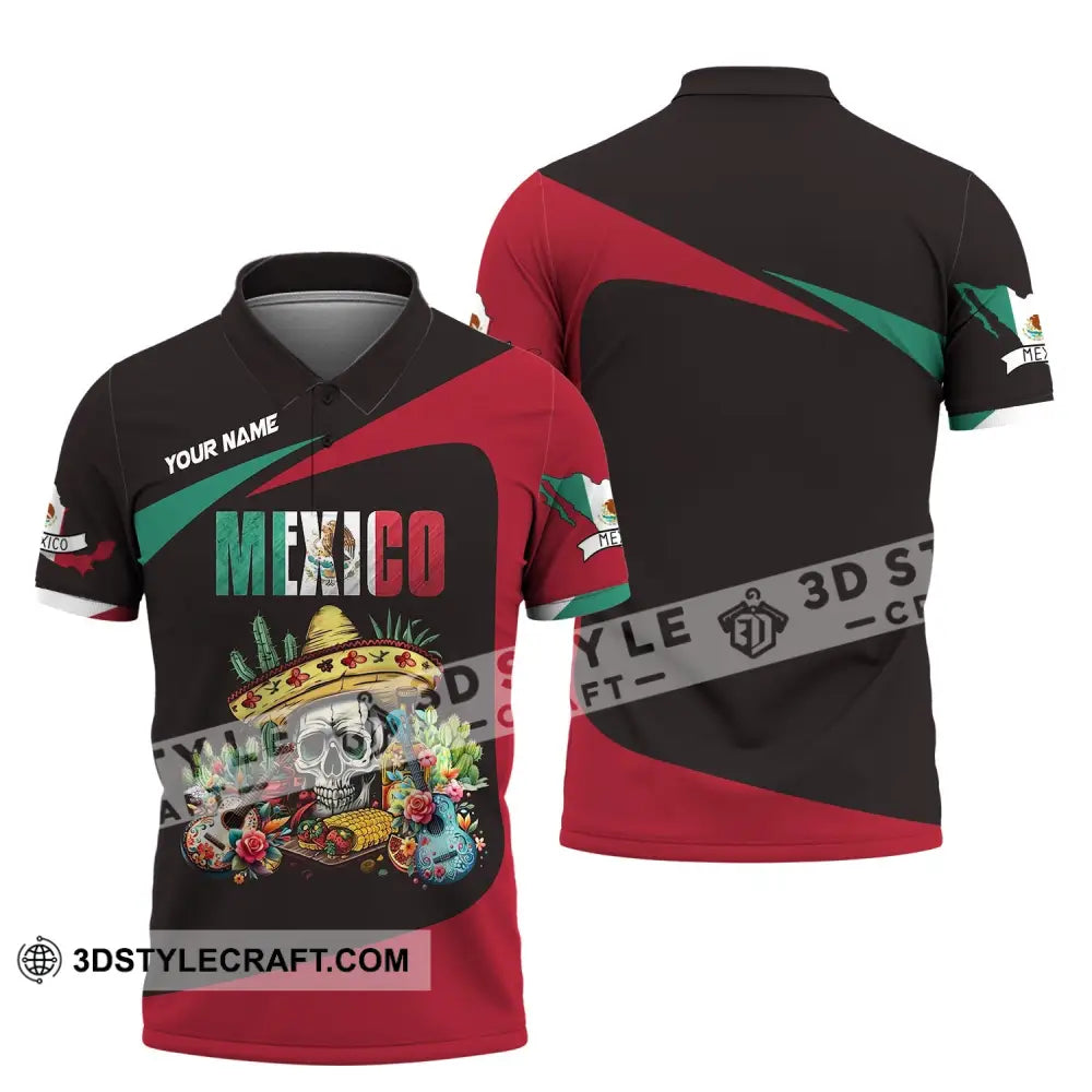 Unisex Shirt Custom Name Mexico Proud Polo Long Sleeve Gift / S T-Shirt