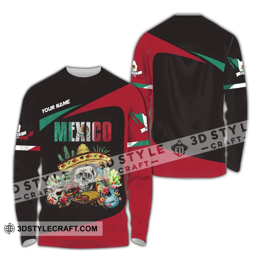 Unisex Shirt Custom Name Mexico Proud Polo Long Sleeve Gift / S T-Shirt