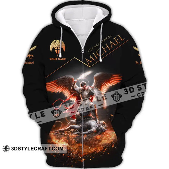 Unisex Shirt, Custom Name Michael, God and Satan Shirt style option 3