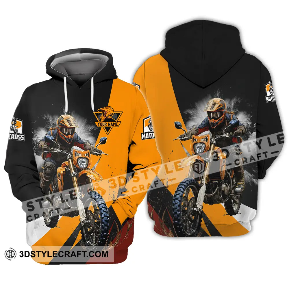 Unisex Shirt - Custom Name Motobike For Player Earth Color Hoodie / S T-Shirt