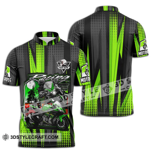 Unisex Shirt - Custom Name Motocross Shirt Racing Check style option 2