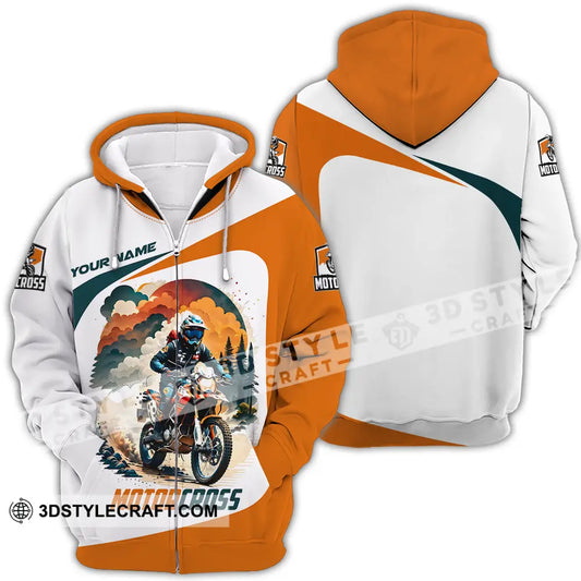 Unisex Shirt - Custom Name Motocross Sport Cross The Forest Zipper Hoodie / S T-Shirt