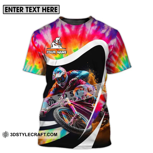 Unisex Shirt - Custom Name Mountain Bike For Player Colourful T-Shirt