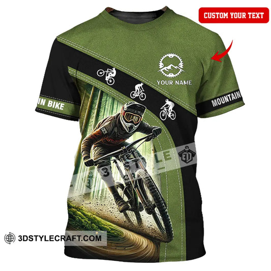 Unisex Shirt - Custom Name Mountain Bike Forest Player T-Shirt