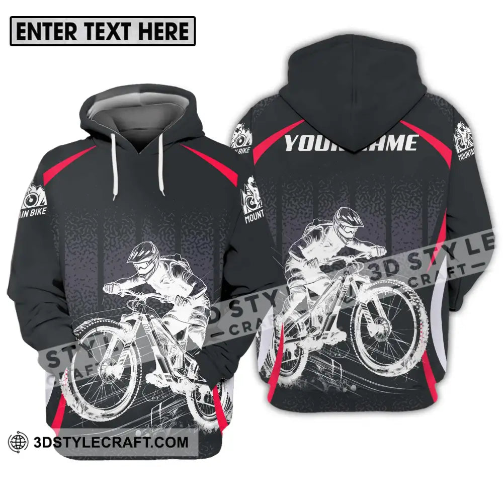 Unisex Shirt - Custom Name Mountain Bike Player Sport Hoodie / S T-Shirt