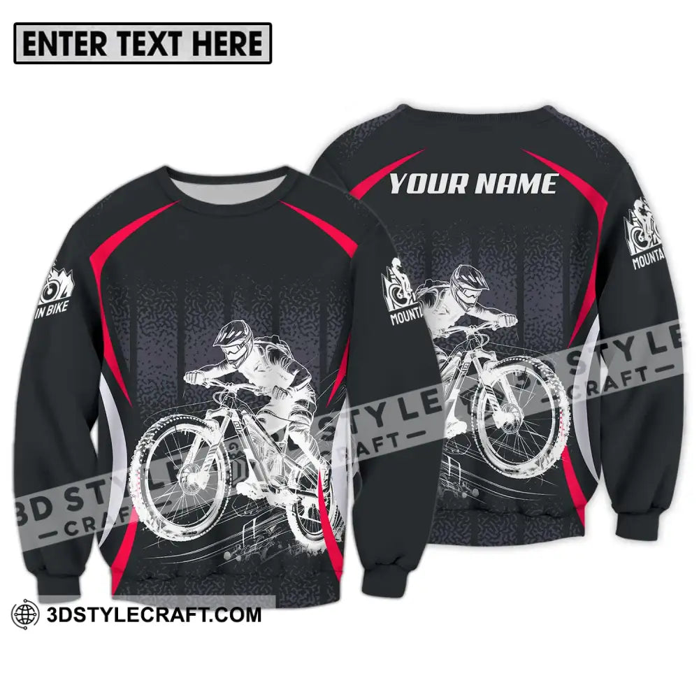 Unisex Shirt - Custom Name Mountain Bike Player Sport Long Sleeve / S T-Shirt