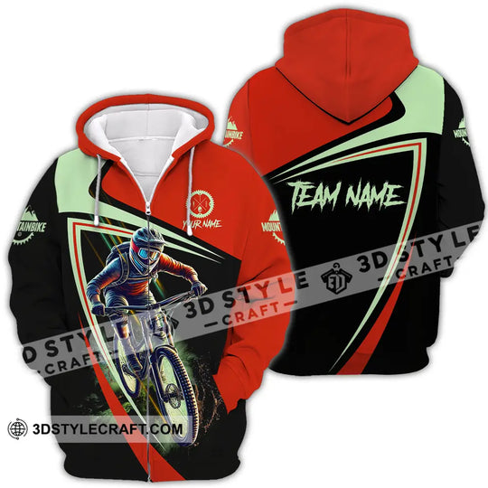 Unisex Shirt - Custom Name Mountain Bike Sport Shirt, Biker style option 4
