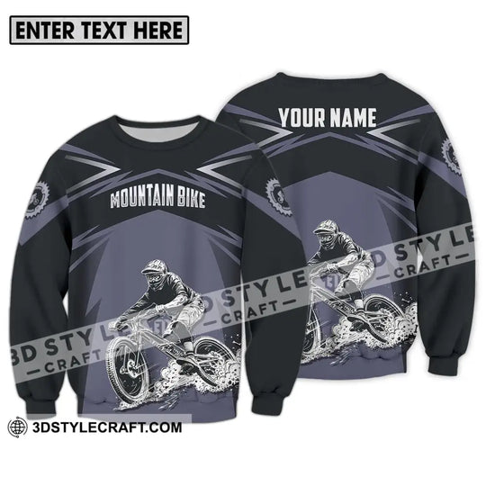 Unisex Shirt - Custom Name Mountain Bike Sport Shirt, Classic Design style option 4