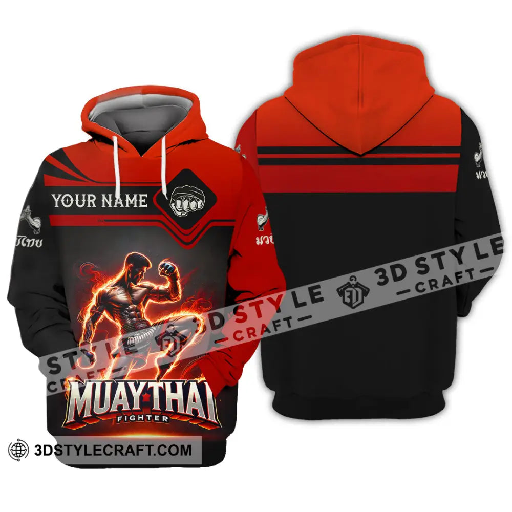 Unisex Shirt Custom Name Muay Thai Polo Long Sleeve Gift Hoodie / S T-Shirt