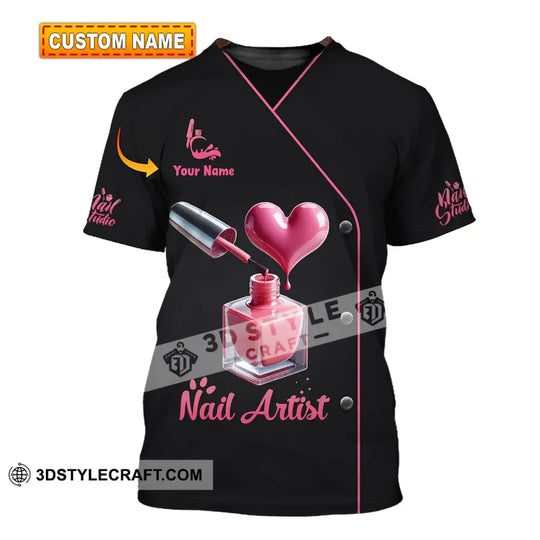 Unisex Shirt - Custom Name Shirt Nail Artist style option 1