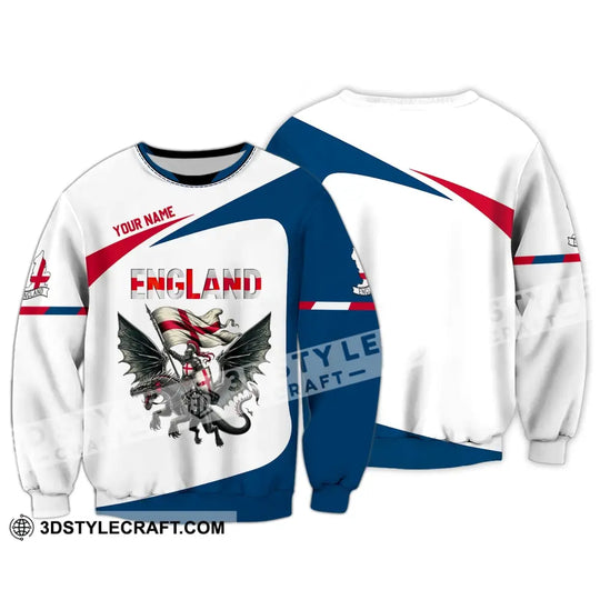 Unisex Shirt - Custom Name Shirt, National Team Euro 2024 England Fly Dragon style option 4