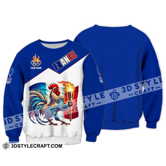 Unisex Shirt - Custom Name National Team Shirt, France Team style option 4