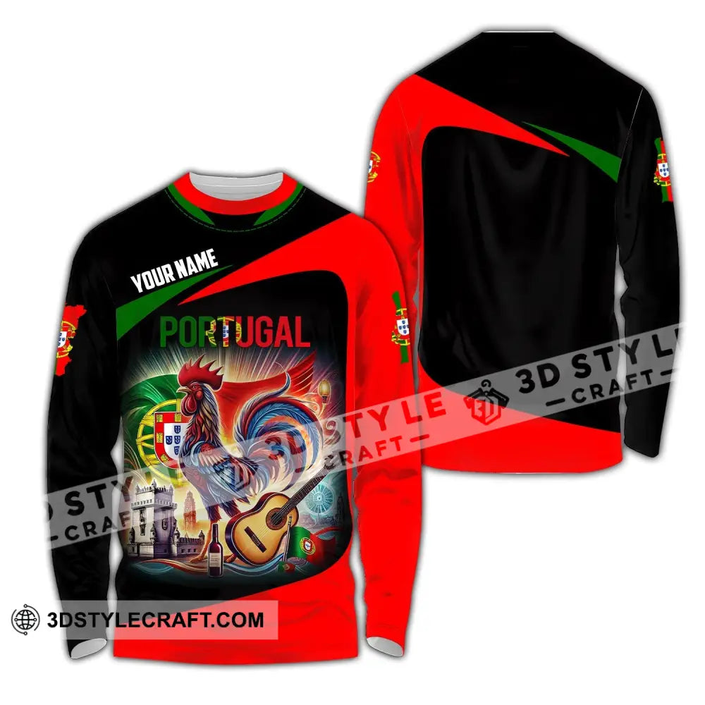 Unisex Shirt - Custom Name National Team Portugal Long Sleeve / S T-Shirt