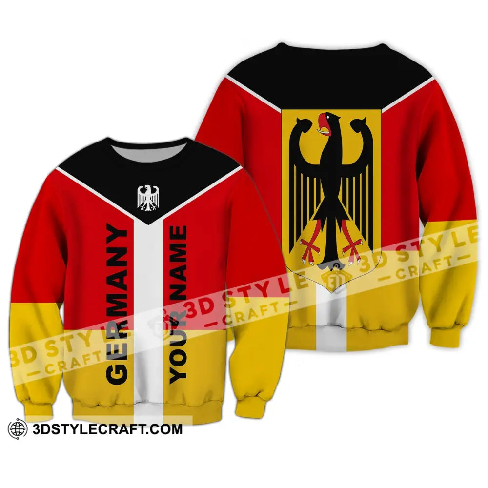 Unisex Shirt - Custom Name Neo Germany Color 3D Long Sleeve / S T-Shirt