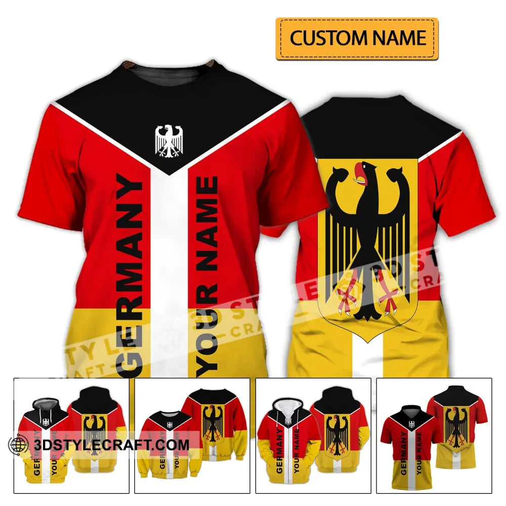 Unisex Shirt - Custom Name Neo Germany Color 3D T-Shirt